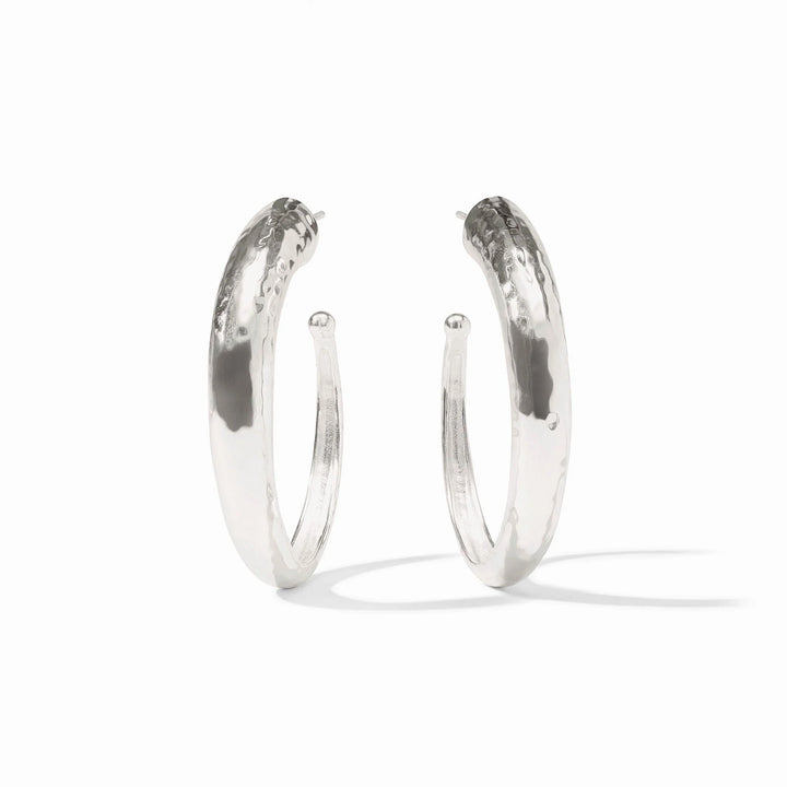 Julie Vos Hammered Silver Hoop