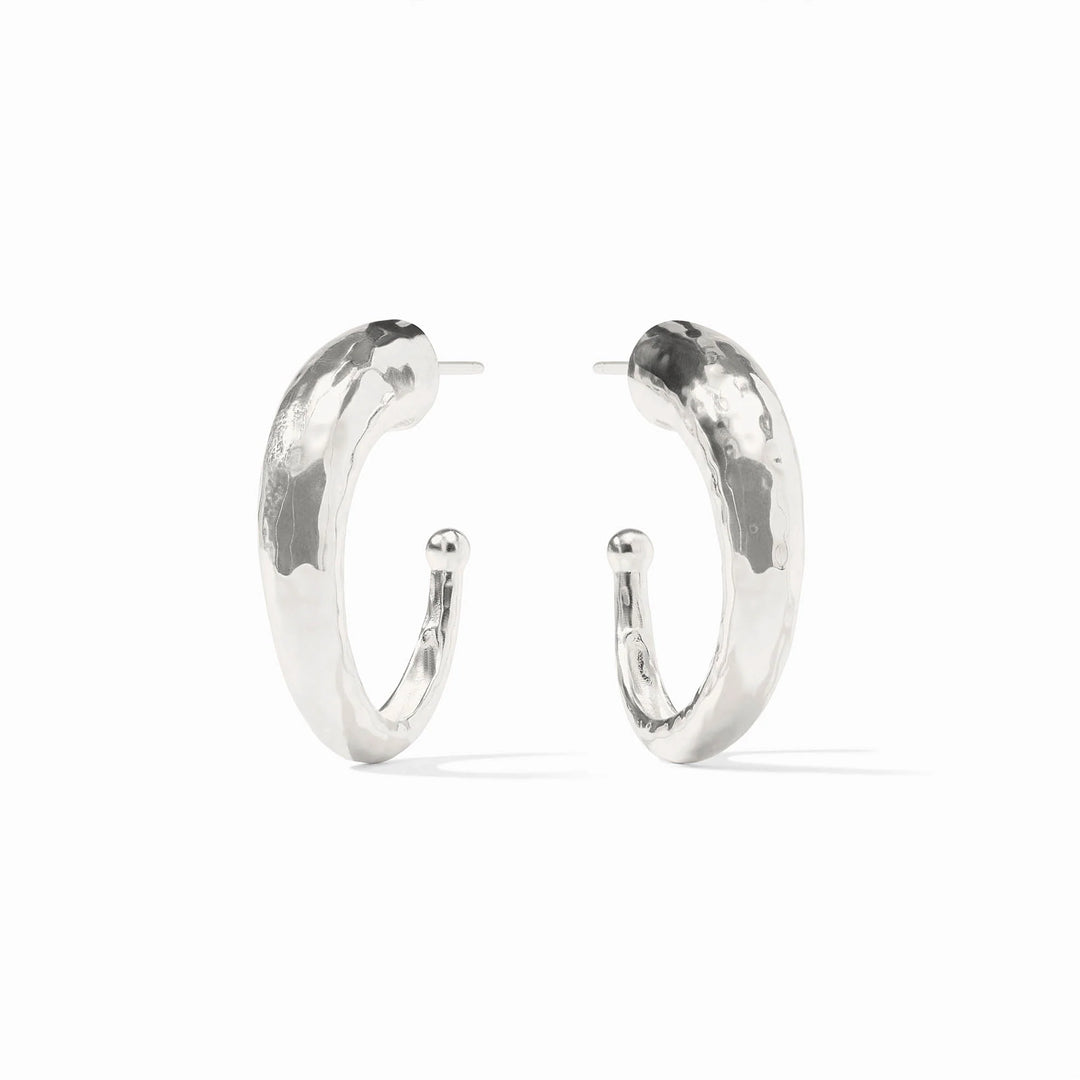 Julie Vos Hammered Silver Hoop