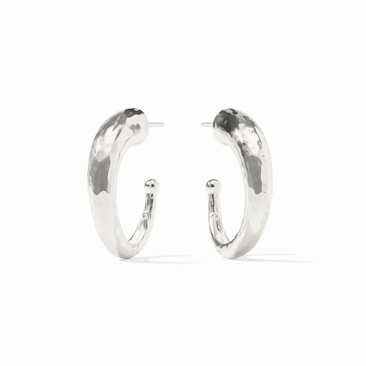 Julie Vos Hammered Silver Hoop