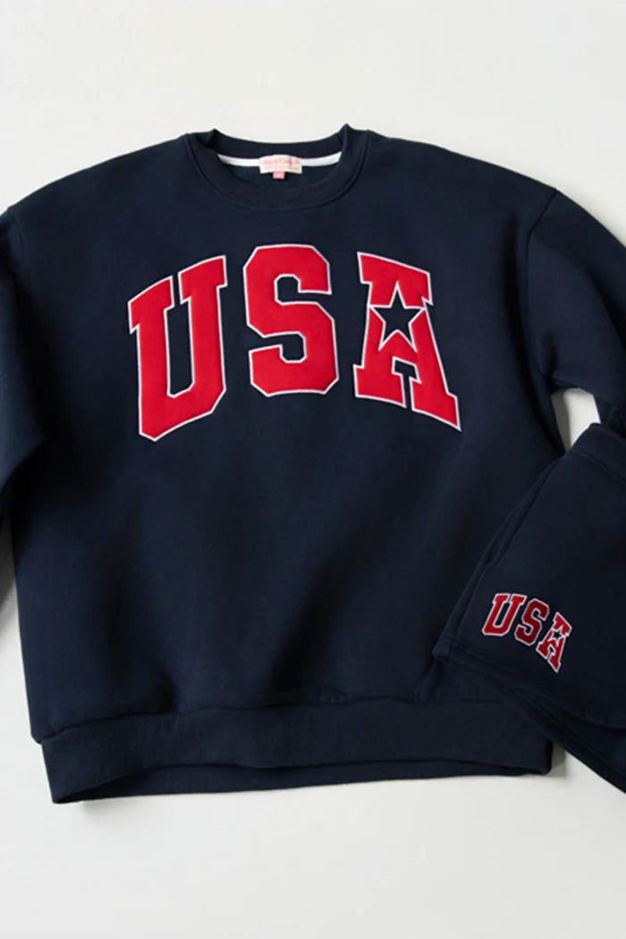 Navy USA Crewneck Sweatshirt