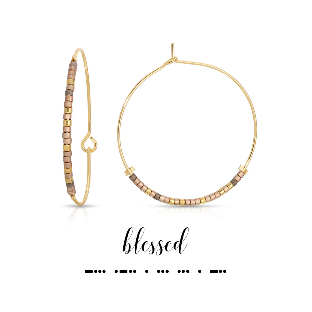 Dot & Dash Hoop Earring