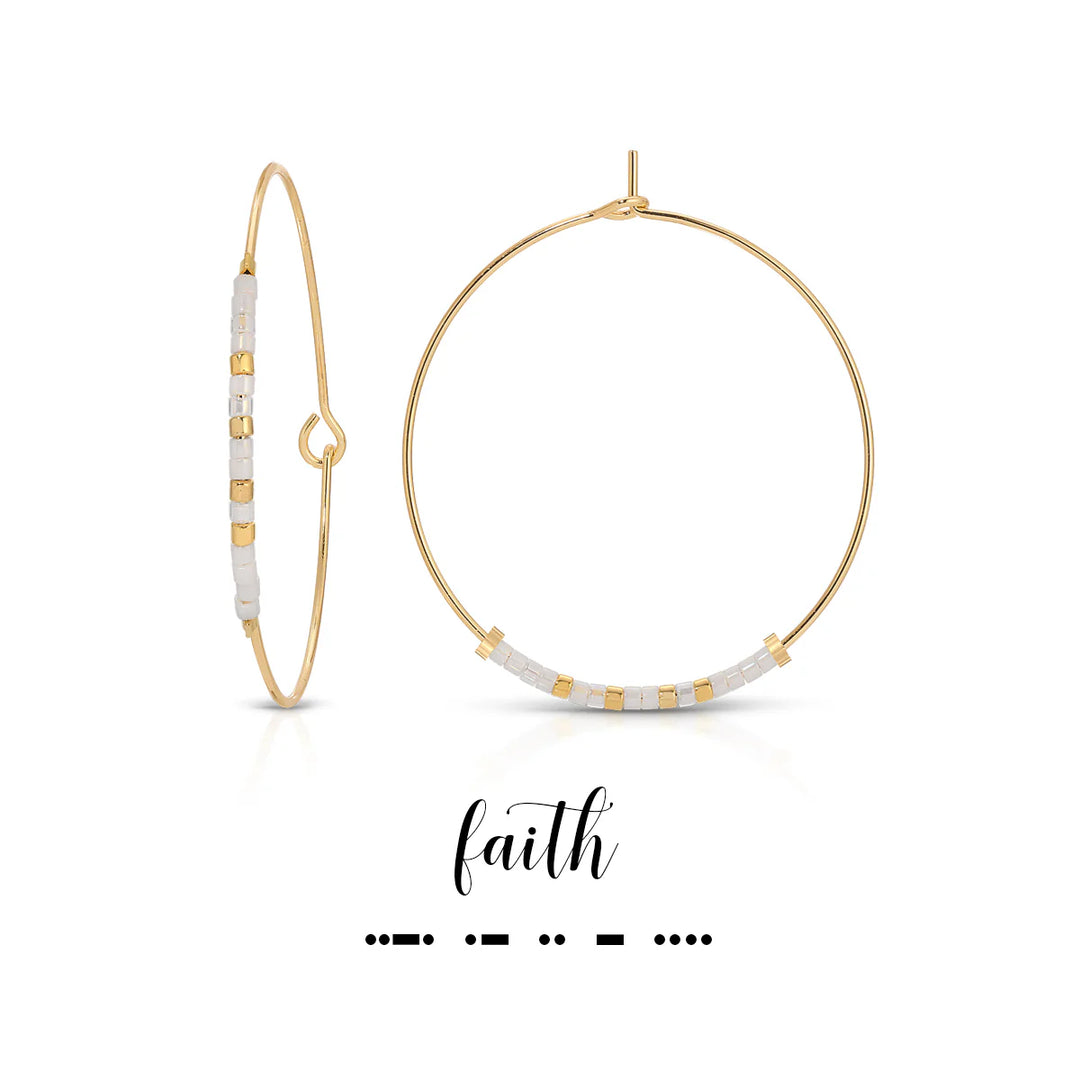 Dot & Dash Hoop Earring