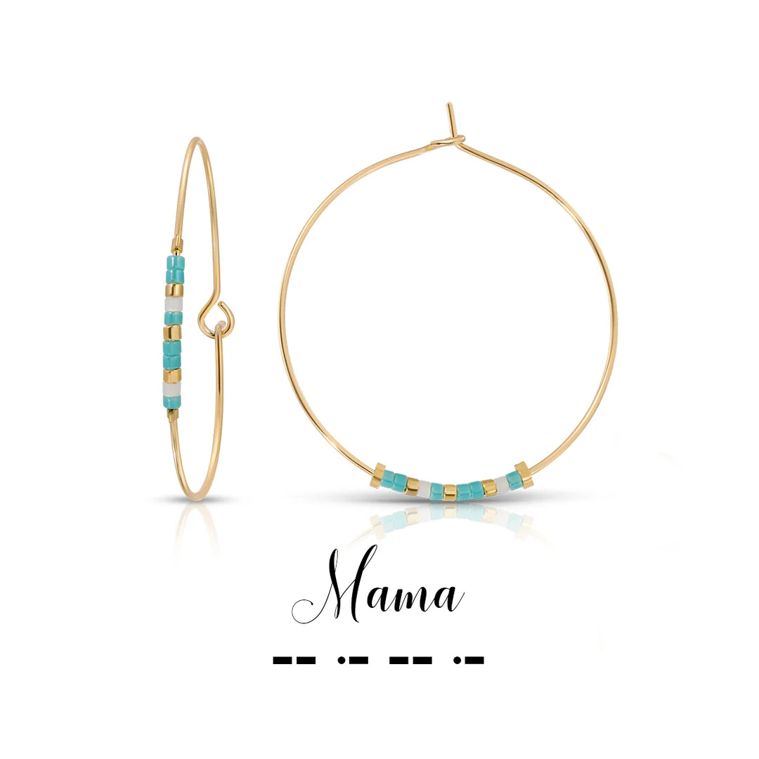 Dot & Dash Hoop Earring