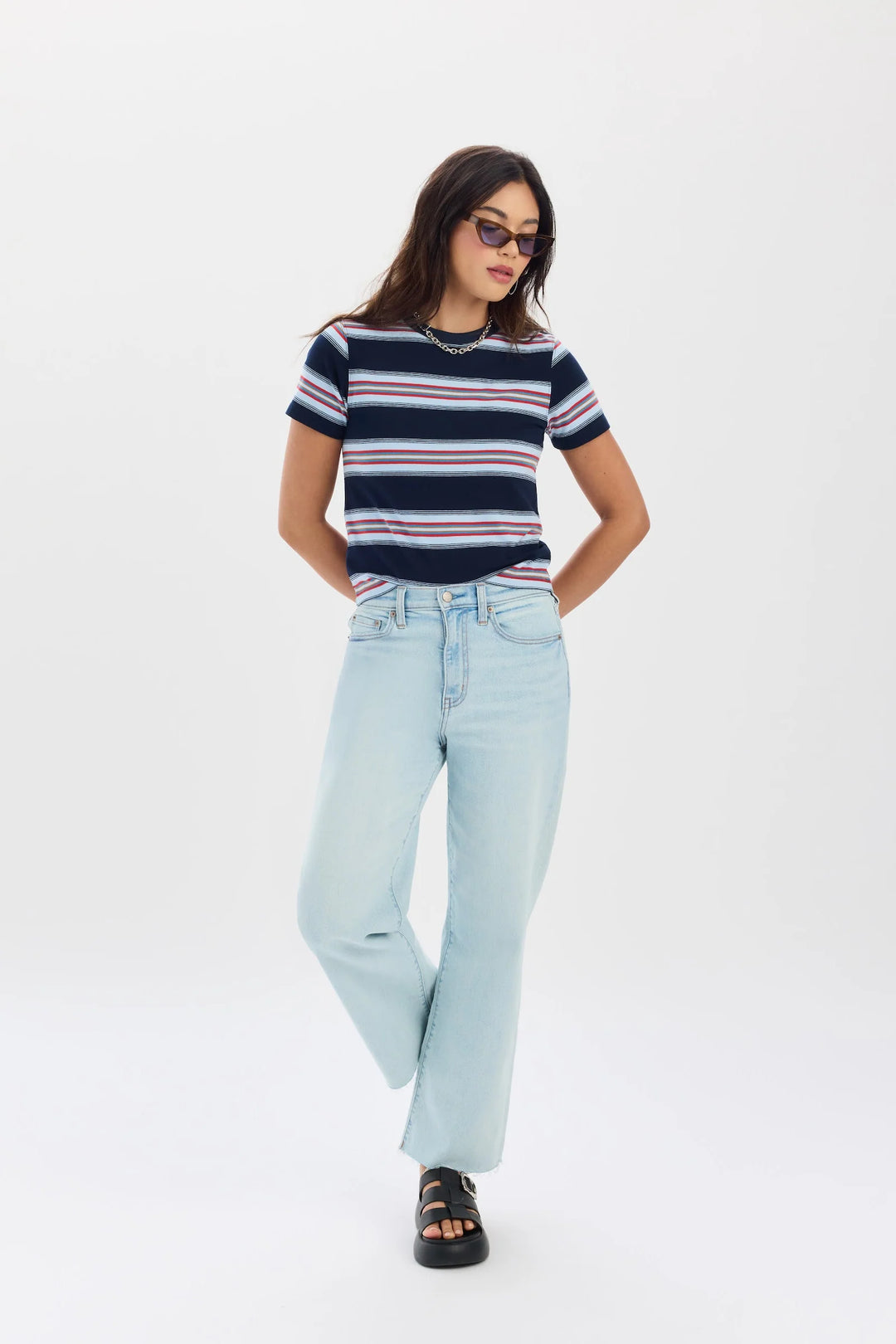 DAZE DENIM PLEASER HIGH RISE WIDE ANKLE