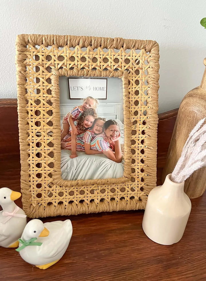 Mud Pie Small Woven Cane Frame