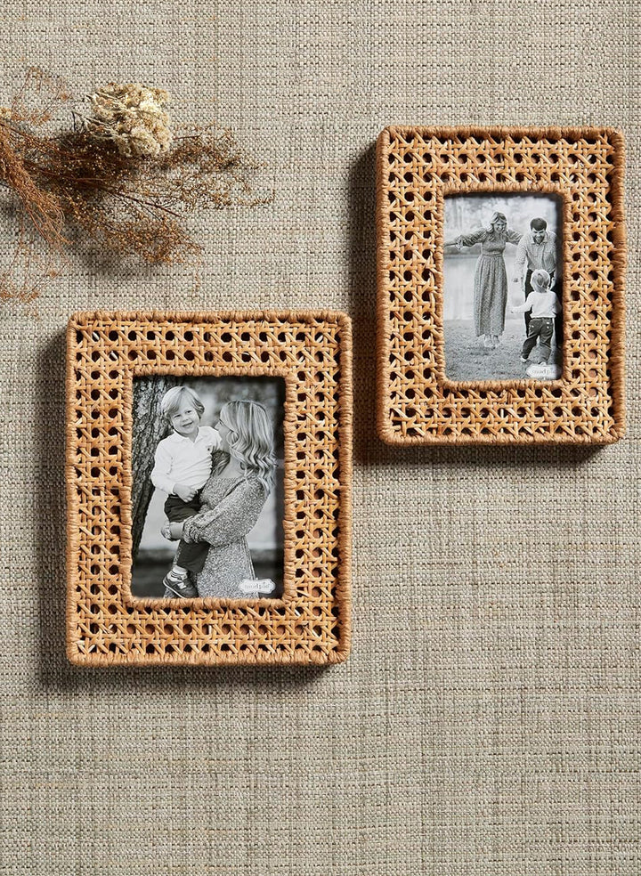 Mud Pie Small Woven Cane Frame