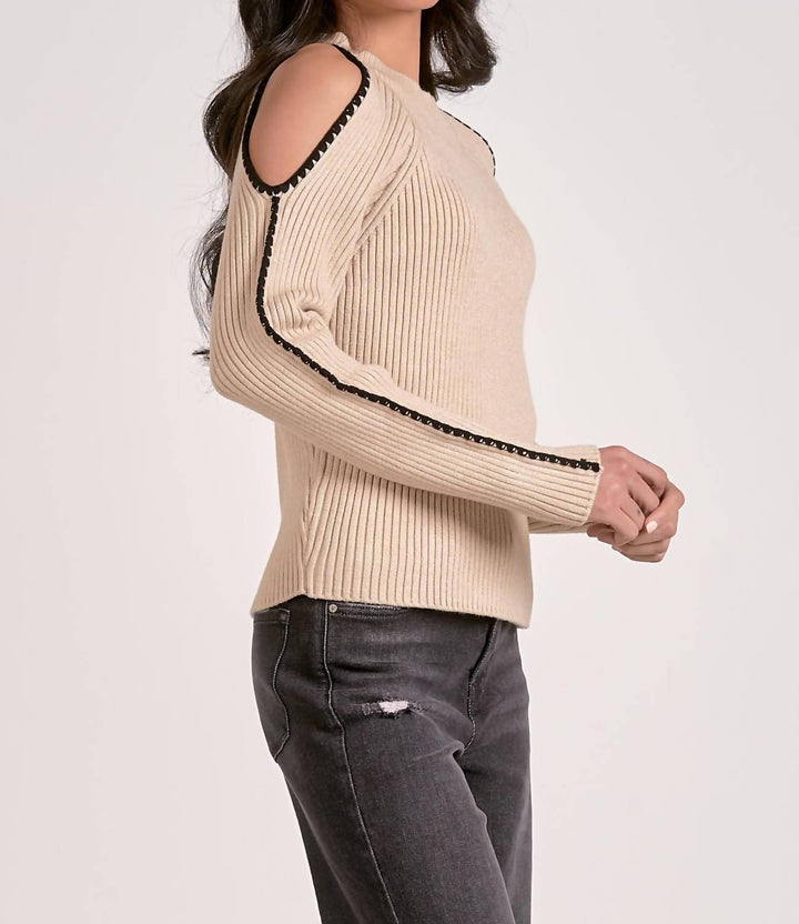 Elan Sweater Cold Shoulder