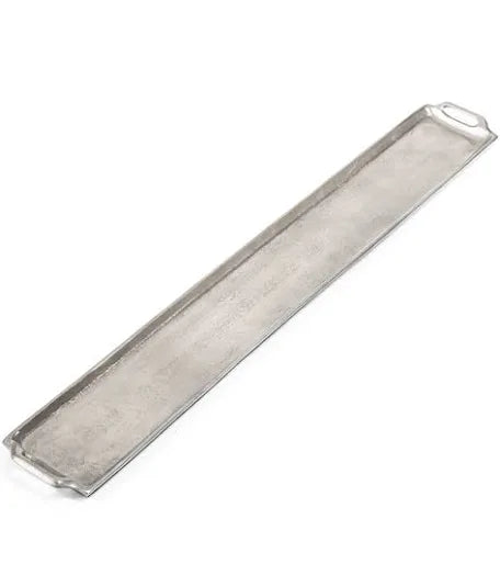 Zodax RECTANGULAR ALUMINUM TRAY- SILVER NICKEL 14", MIN. 6