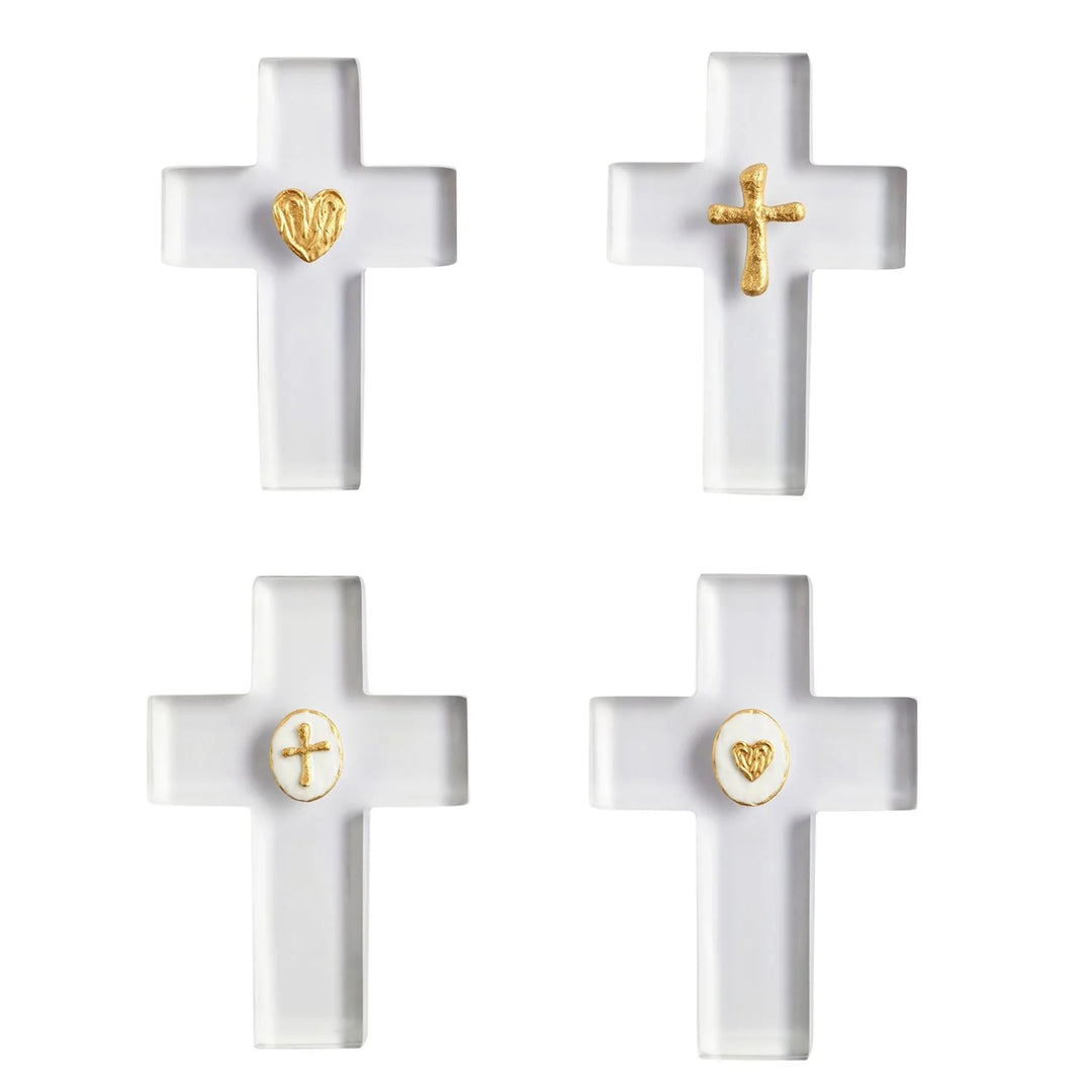 CLEAR RESIN INTAGLIO CROSS