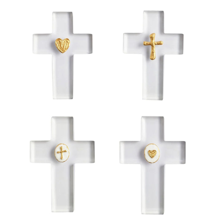 CLEAR RESIN INTAGLIO CROSS