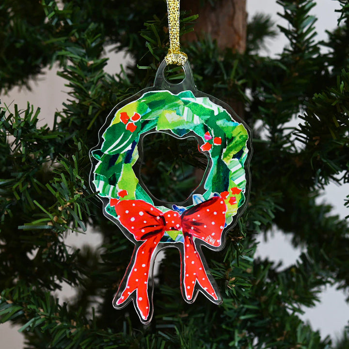 Lauren Dunn Red Berry Wreath Ornament