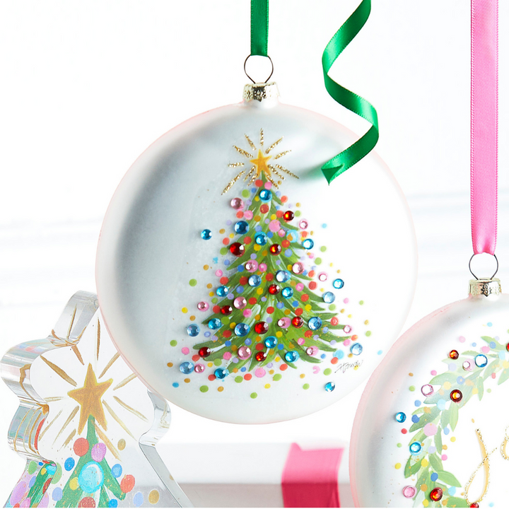 5" Confetti Tree Disc Ornament