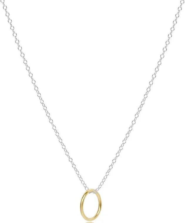 Enewton 16" Necklace Sterling Mixed Metal-Halo Gold Charm