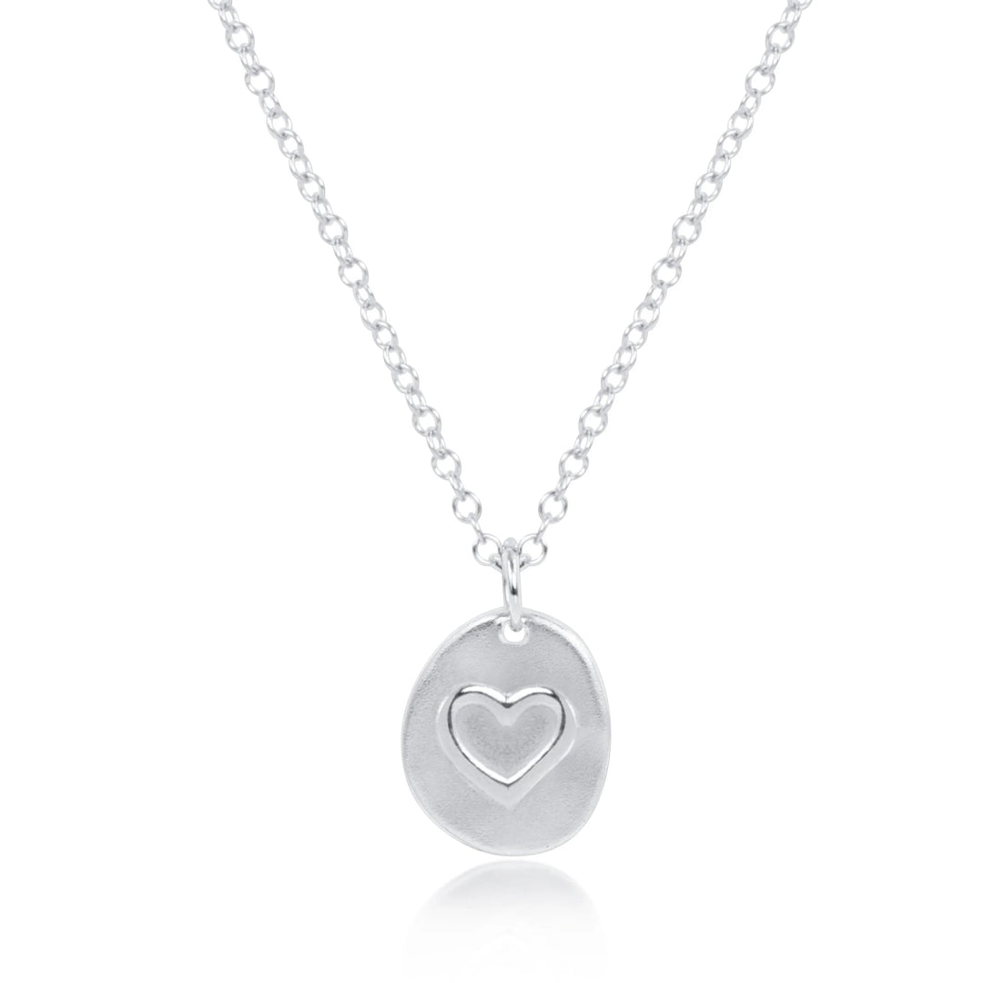 16" Necklace Sterling-Inspire Love Small Sterling Charm