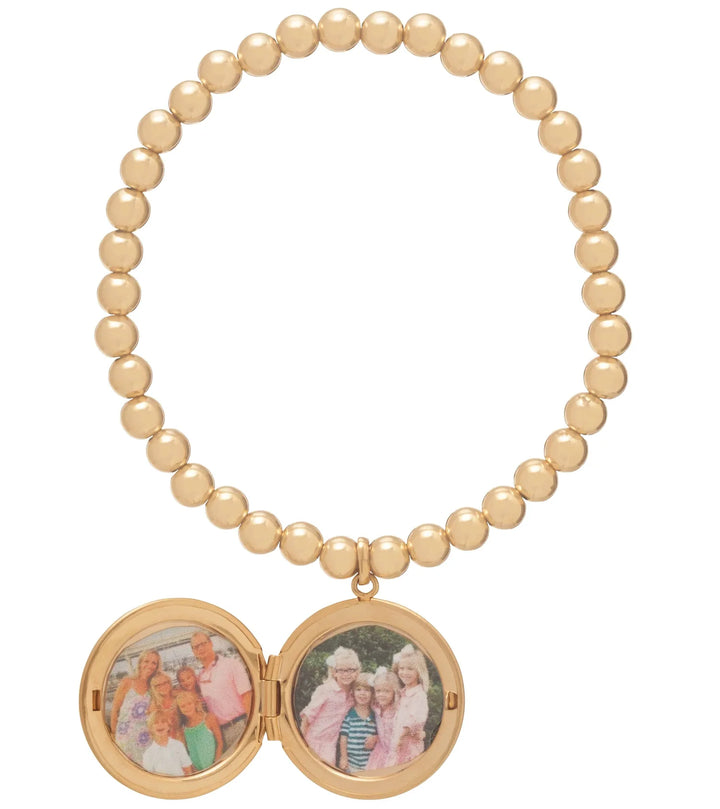 ENewton Classic Gold 3mm Bracelet - Cherish Small Gold Locket