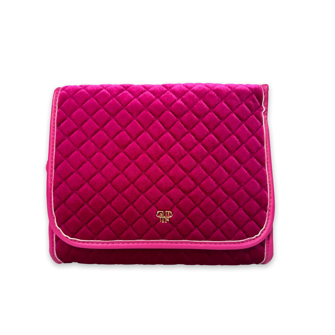 PurseN New Classic Toiletry Case - Fuchsia Velvet