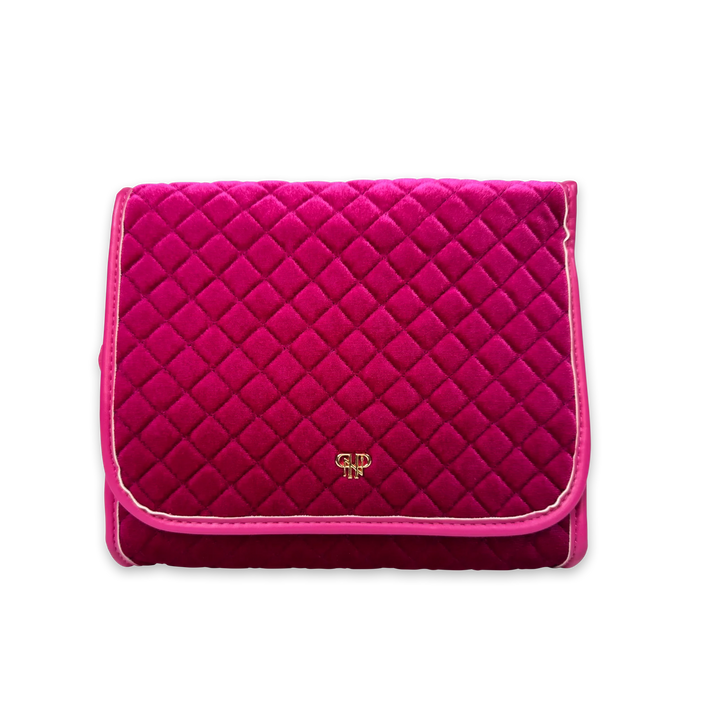 PurseN New Classic Toiletry Case - Fuchsia Velvet