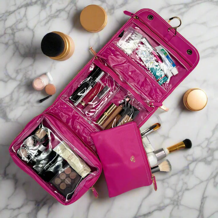 PurseN New Classic Toiletry Case - Fuchsia Velvet