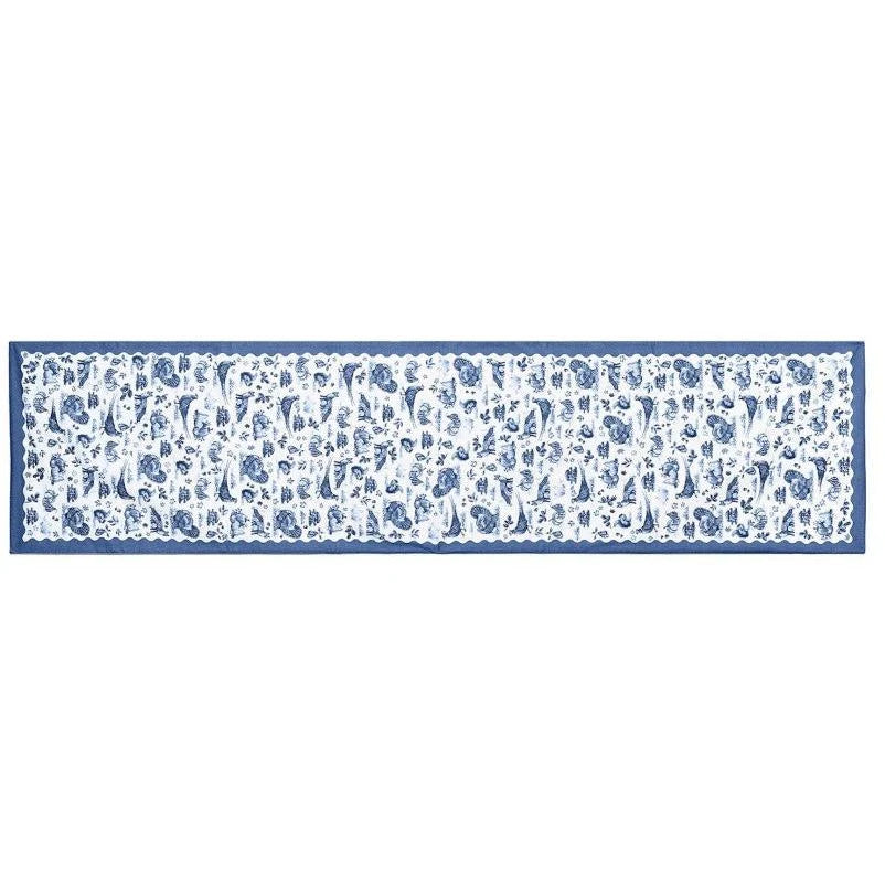 Falling for Blue Toile Table Runner