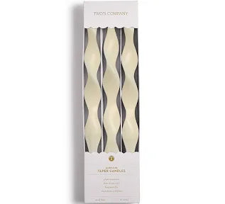 Ivory 12" Twist Taper Candles