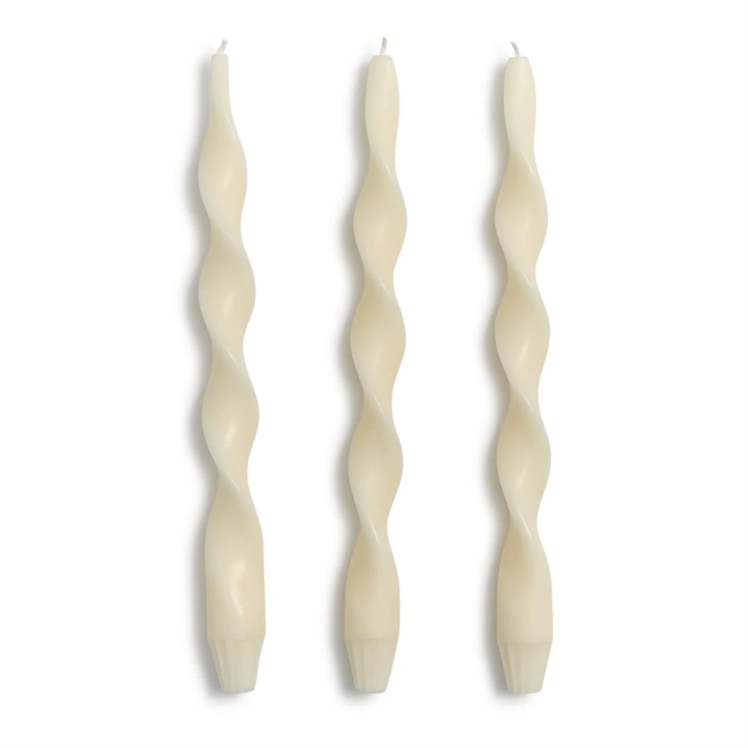 Ivory 12" Twist Taper Candles
