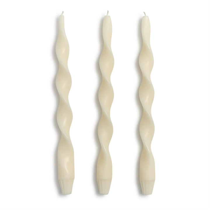 Ivory 12" Twist Taper Candles