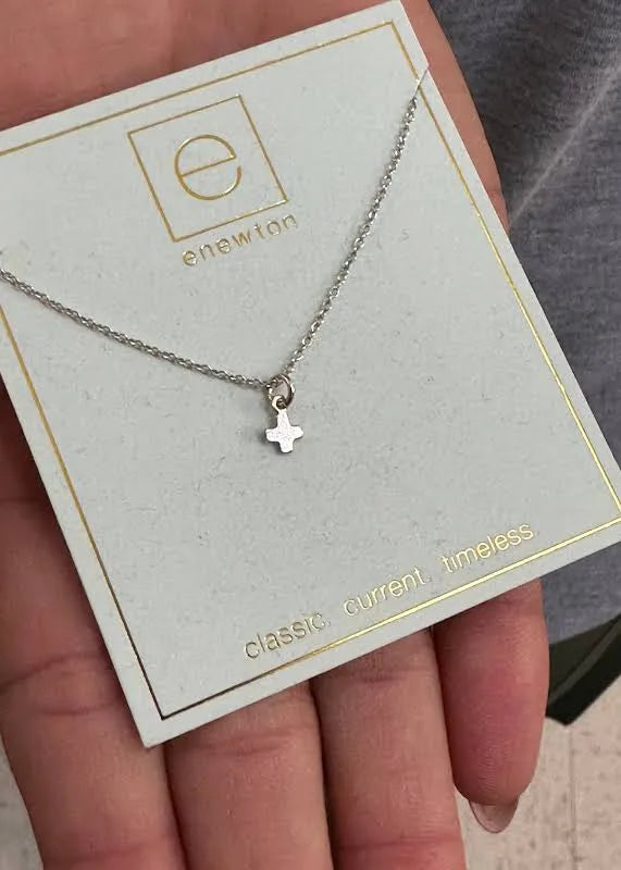 16" Necklace Sterling-Signature Cross Sterling Charm