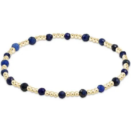 egirl Gemstone Gold Sincerity Pattern 3mm Bead Bracelet
