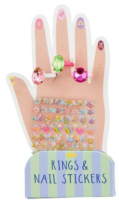 Mud Pie Blue Girl Nail Stickers