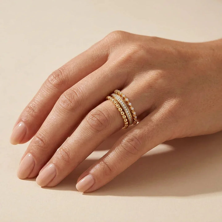 Ella Stein Diamonds And Bubbles Of Gold Stackable Ring