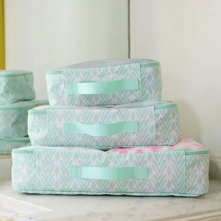 Laura Park Petite Frond Mint Packing Cubes