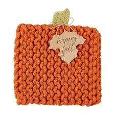 Pumpkin Knit Trivets