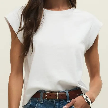 Z SUPPLY Camino Jersey Top White