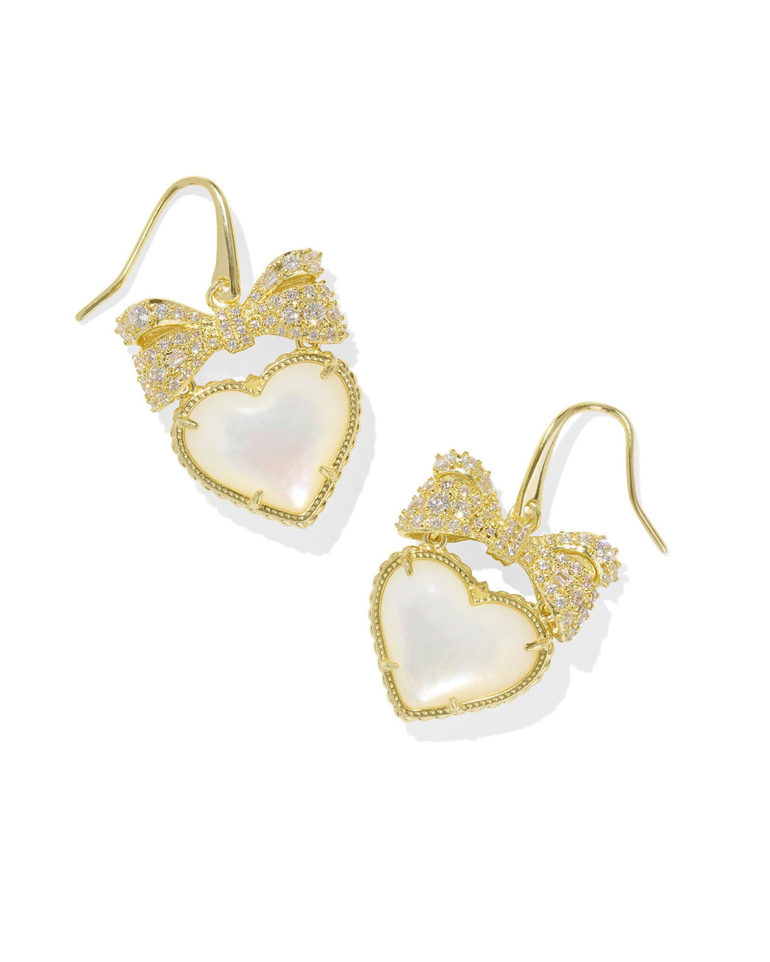 Haisley Heart Drop Earrings - Gold