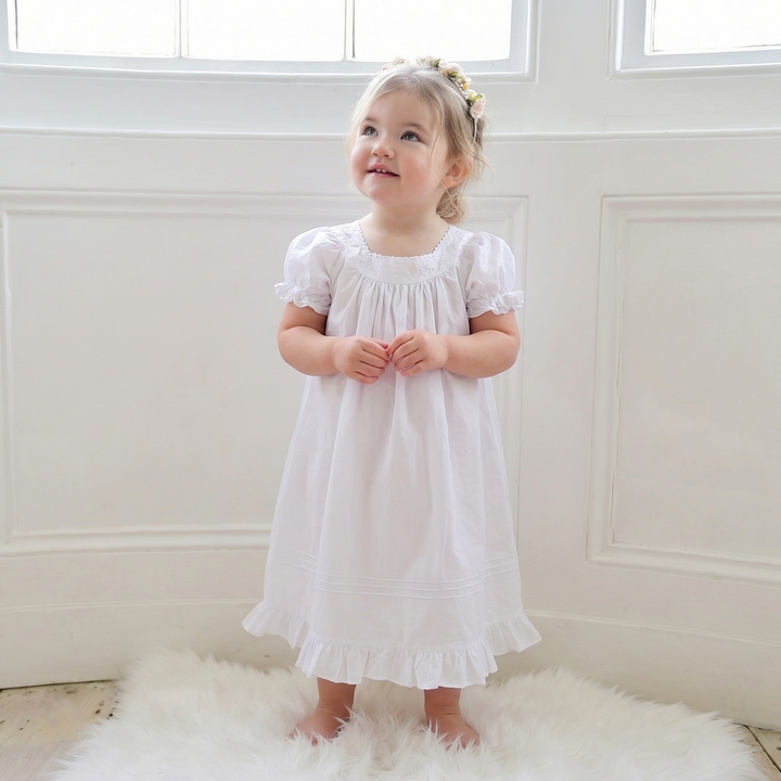 Clementine Embroidered Short Sleeve Dress
