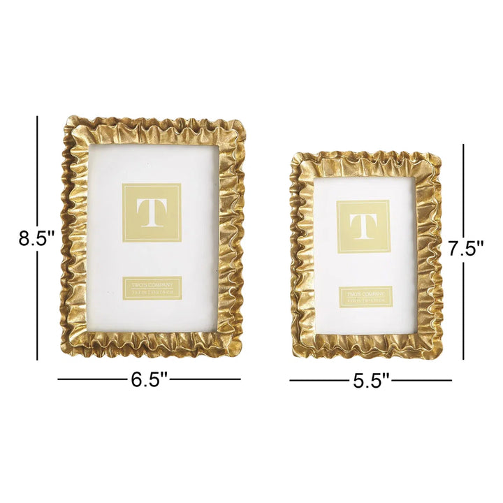 Two’s Company Gold Ruffles Frame