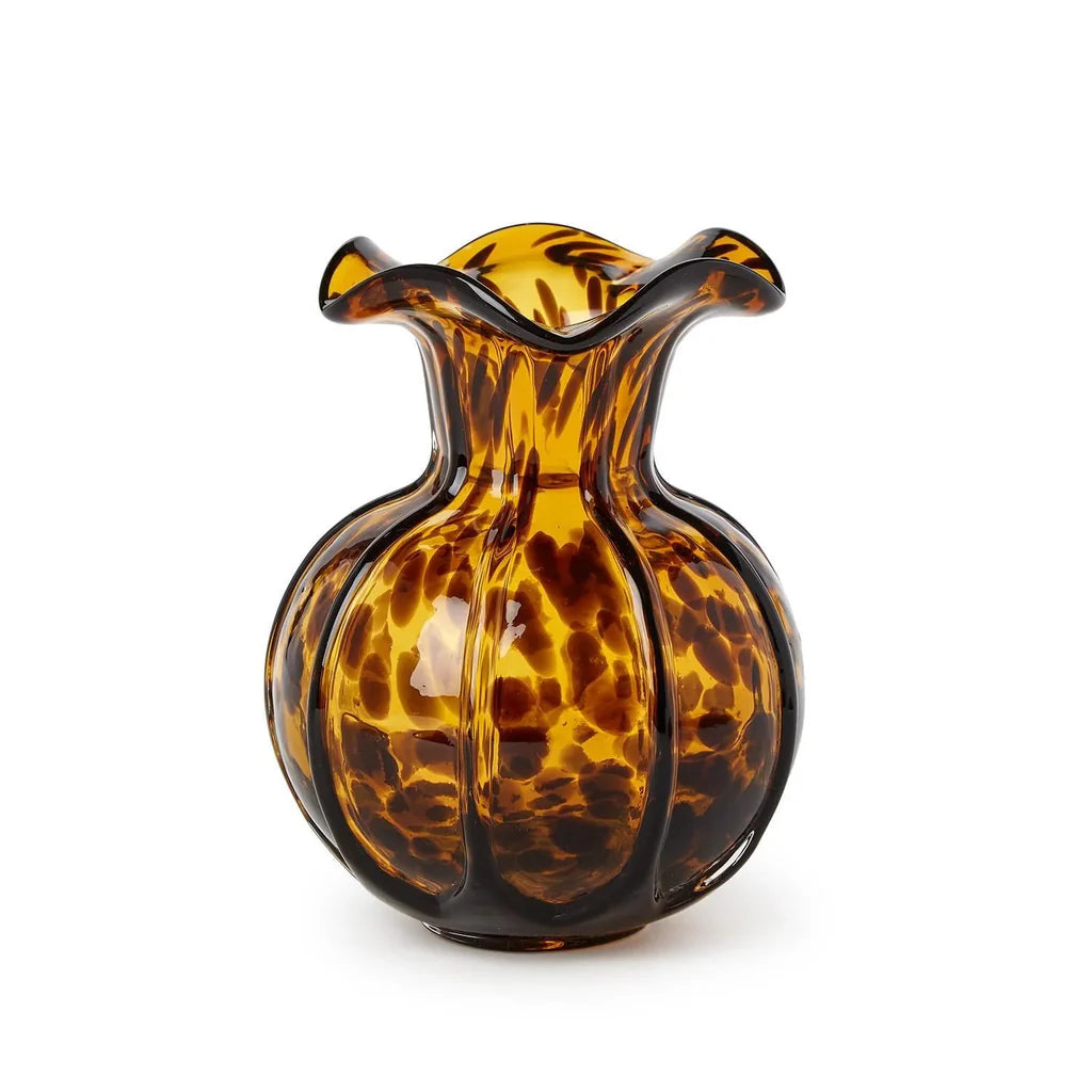 Two’s Company Ruffled Tortoise Vase