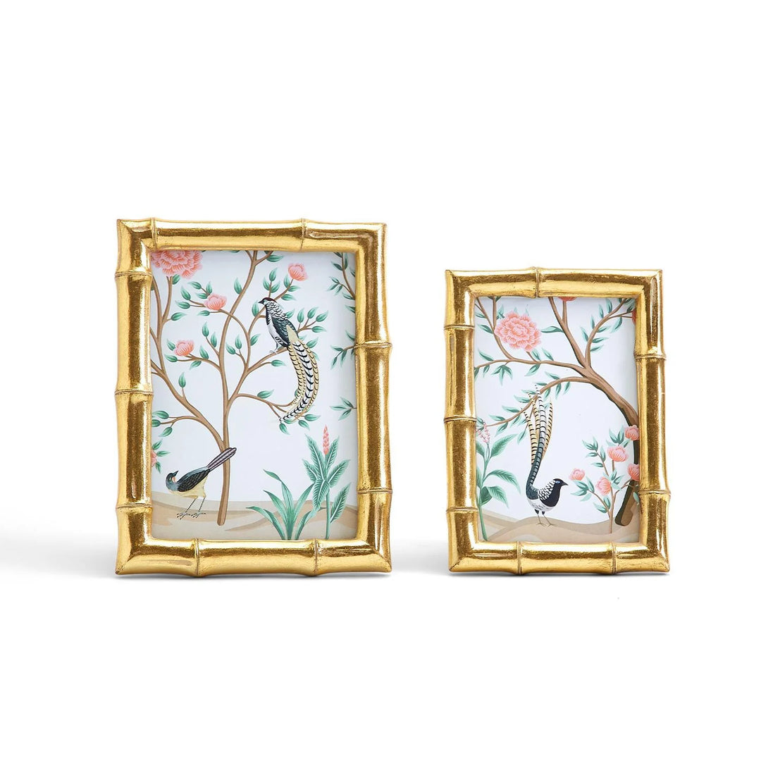 Two’s Company Gold Faux Bamboo Photo Frame