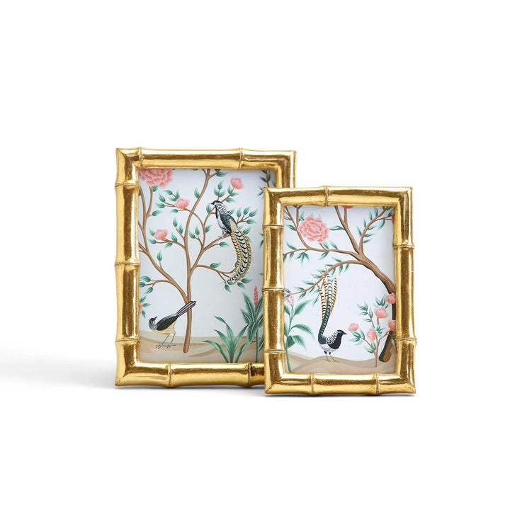 Two’s Company Gold Faux Bamboo Photo Frame