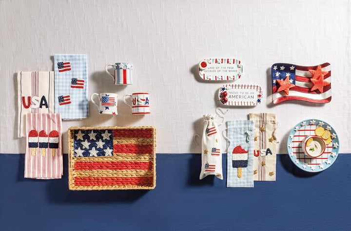 Mud Pie Red Americana Party Cup Set