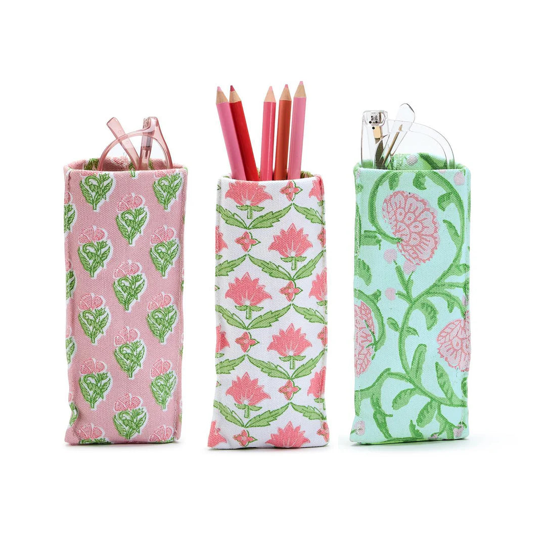 “Looking Good” Floral Block Print Eyeglass Holder