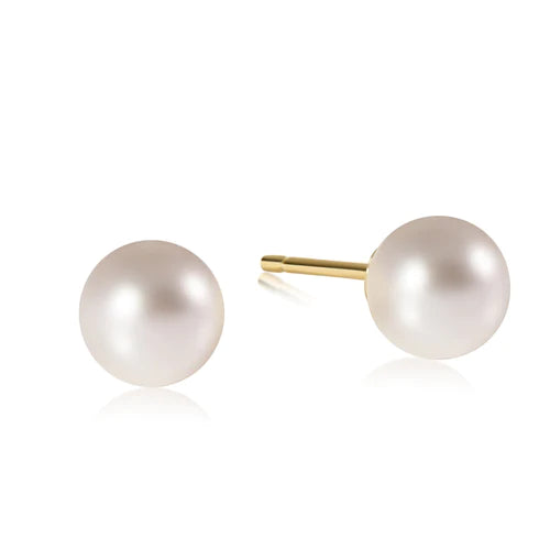 Ashton Gold Pearl Stud Earrings