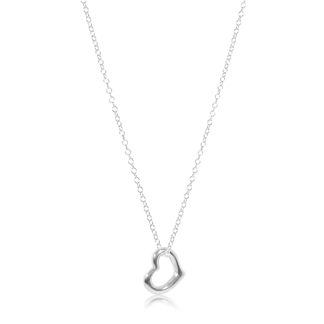 16" Necklace Sterling-Love Sterling Charm