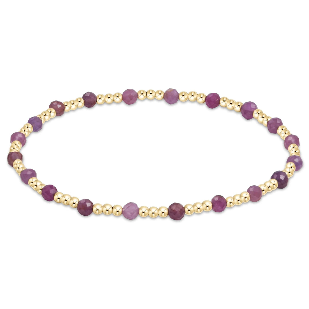 Enewton Gemstone Gold Sincerity Pattern 3mm Bead Bracelet