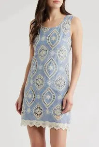 Light Blue Eyelet Dress