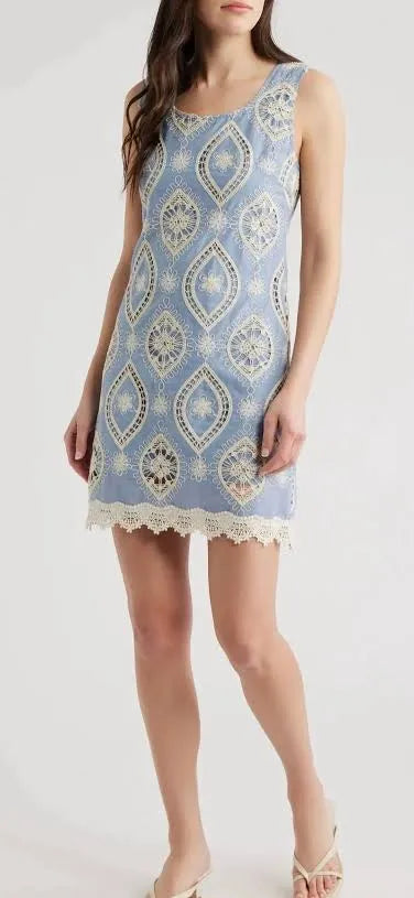 Light Blue Eyelet Dress