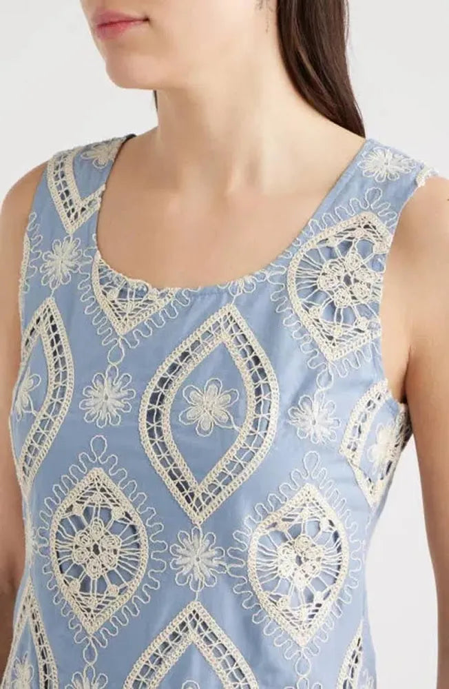 Light Blue Eyelet Dress