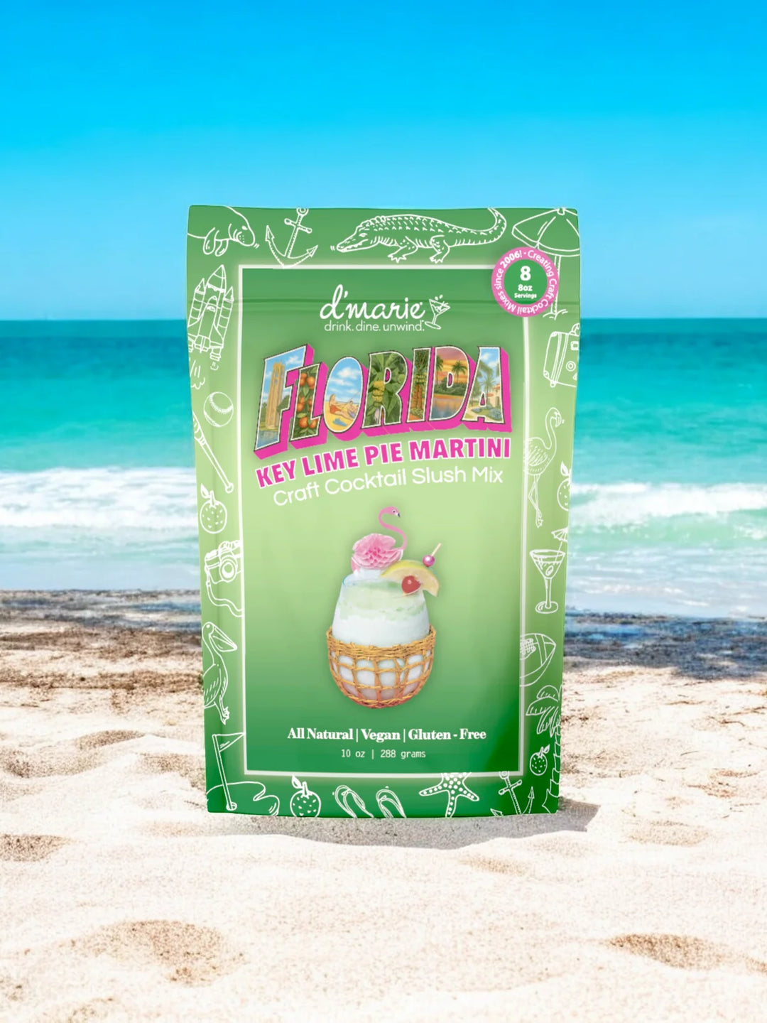 Florida Key Lime Pie Martini Cocktail - Ready-To-Freeze Cocktail Mix