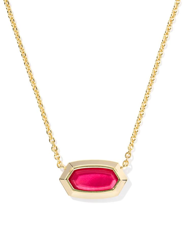 Elisa Bezel Short Pendant Necklace