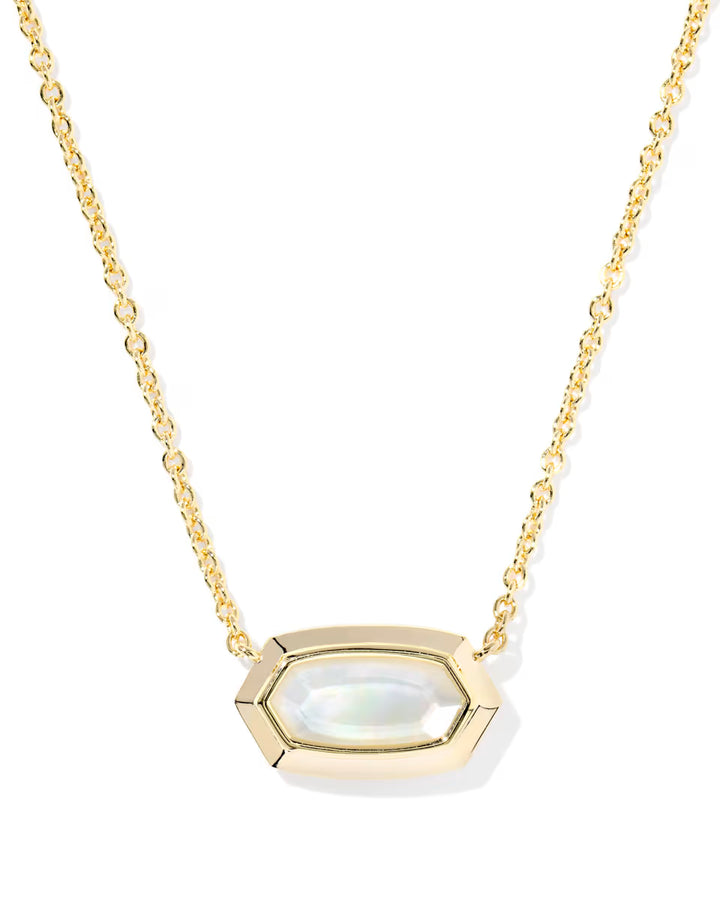 Elisa Bezel Short Pendant Necklace